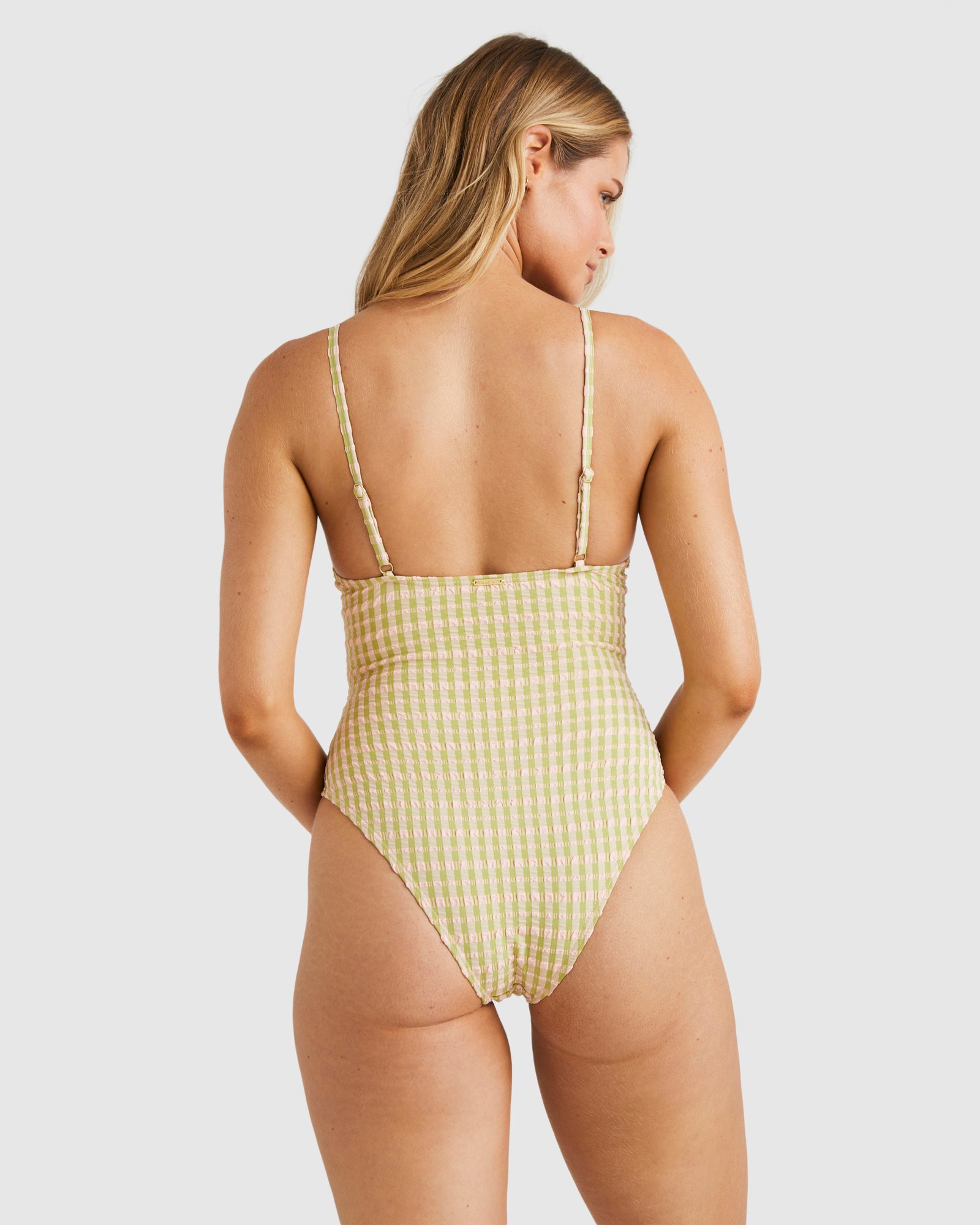 Womens Wave Check Kaia One Piece Swimsuit