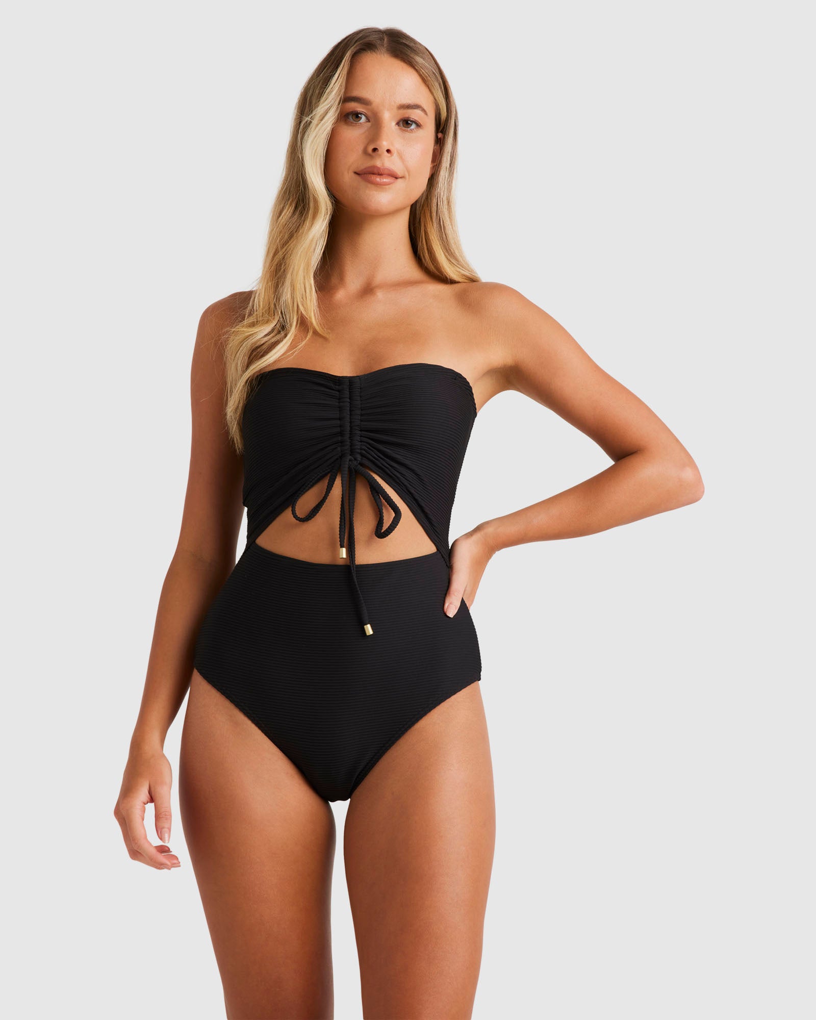 Womens Tanlines Bandeau One Piece Swimsuit
