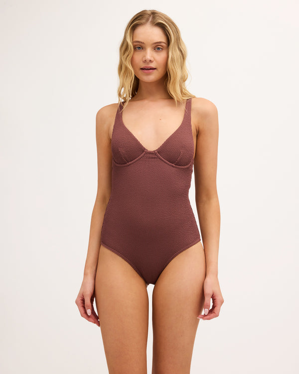 Womens Summer High Ruby One Piece Swimsuit
