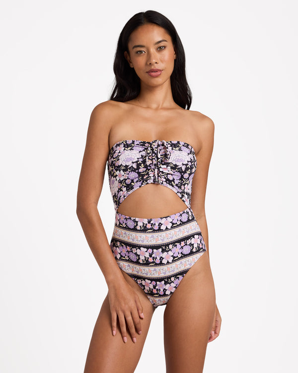 Womens Forevermore Summer Bandeau One Piece Swimsuit