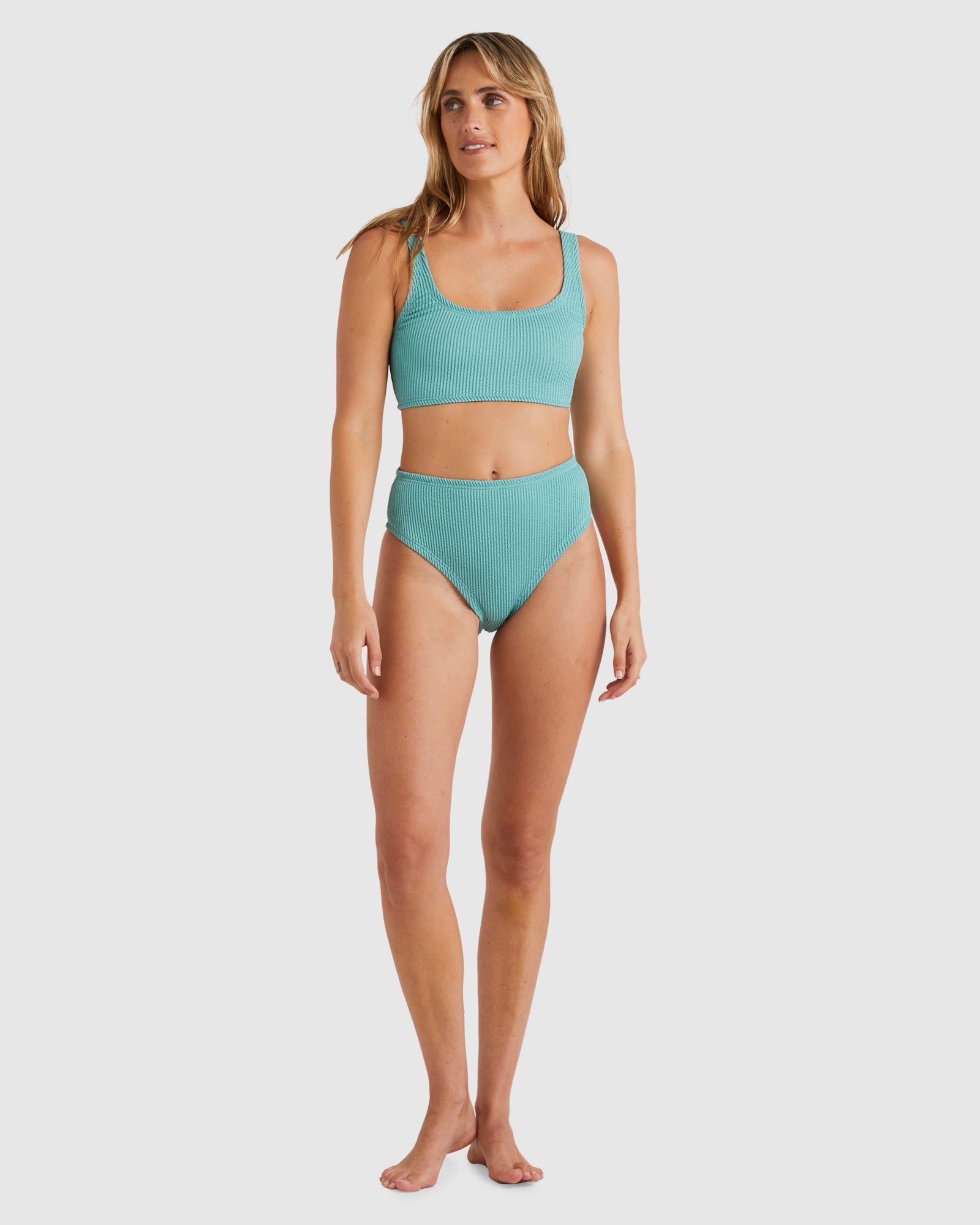 Womens Summer High Crop Tank Bikini Top