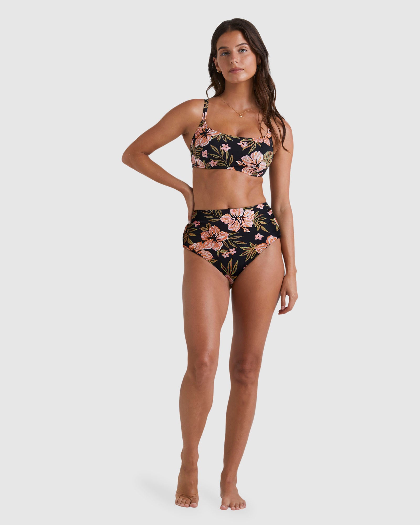Womens Hooked On Tropics High Retro Bikini Bottom