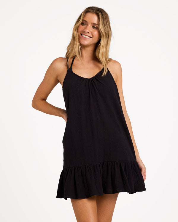 Womens Beach Vibes Cover-Up Mini Dress