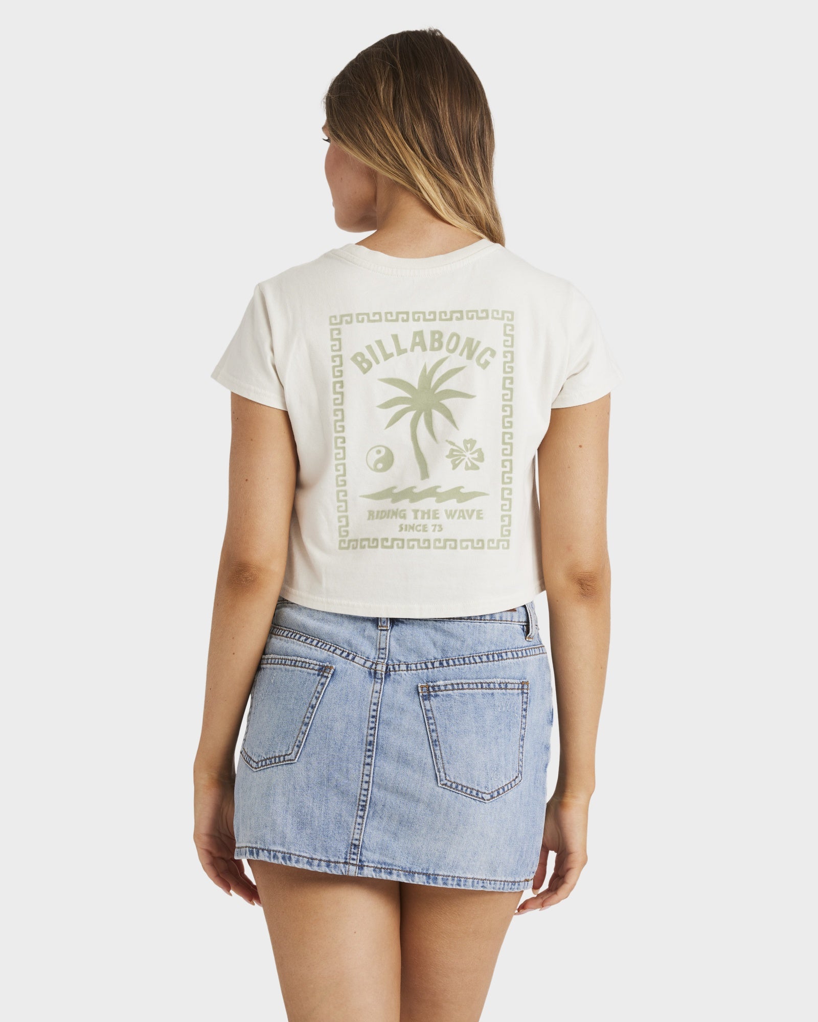 Womens Riding The Wave Crop T-Shirt