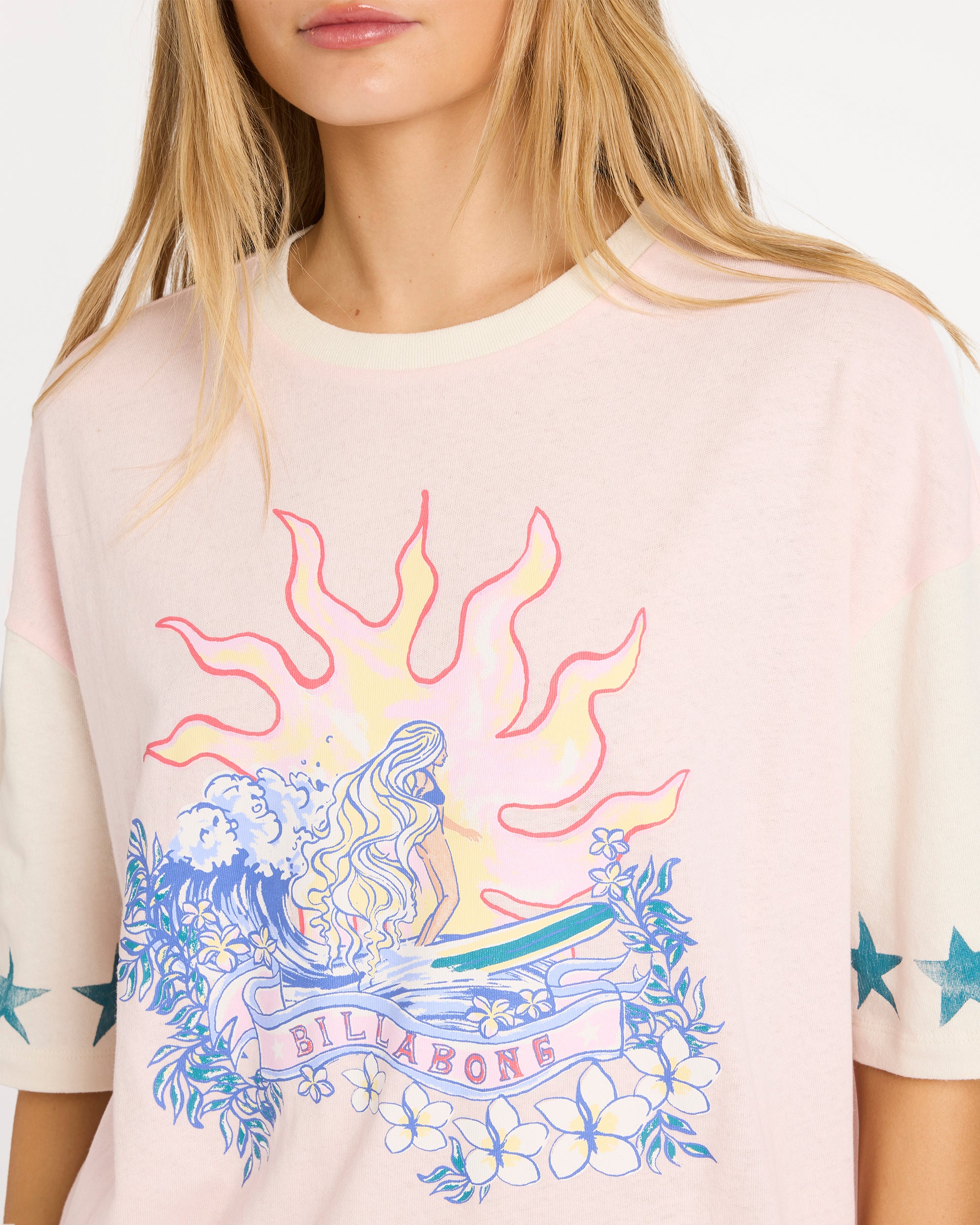 Womens Tropics Co Ringer T-Shirt