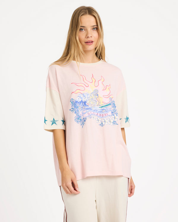 Womens Tropics Co Ringer T-Shirt