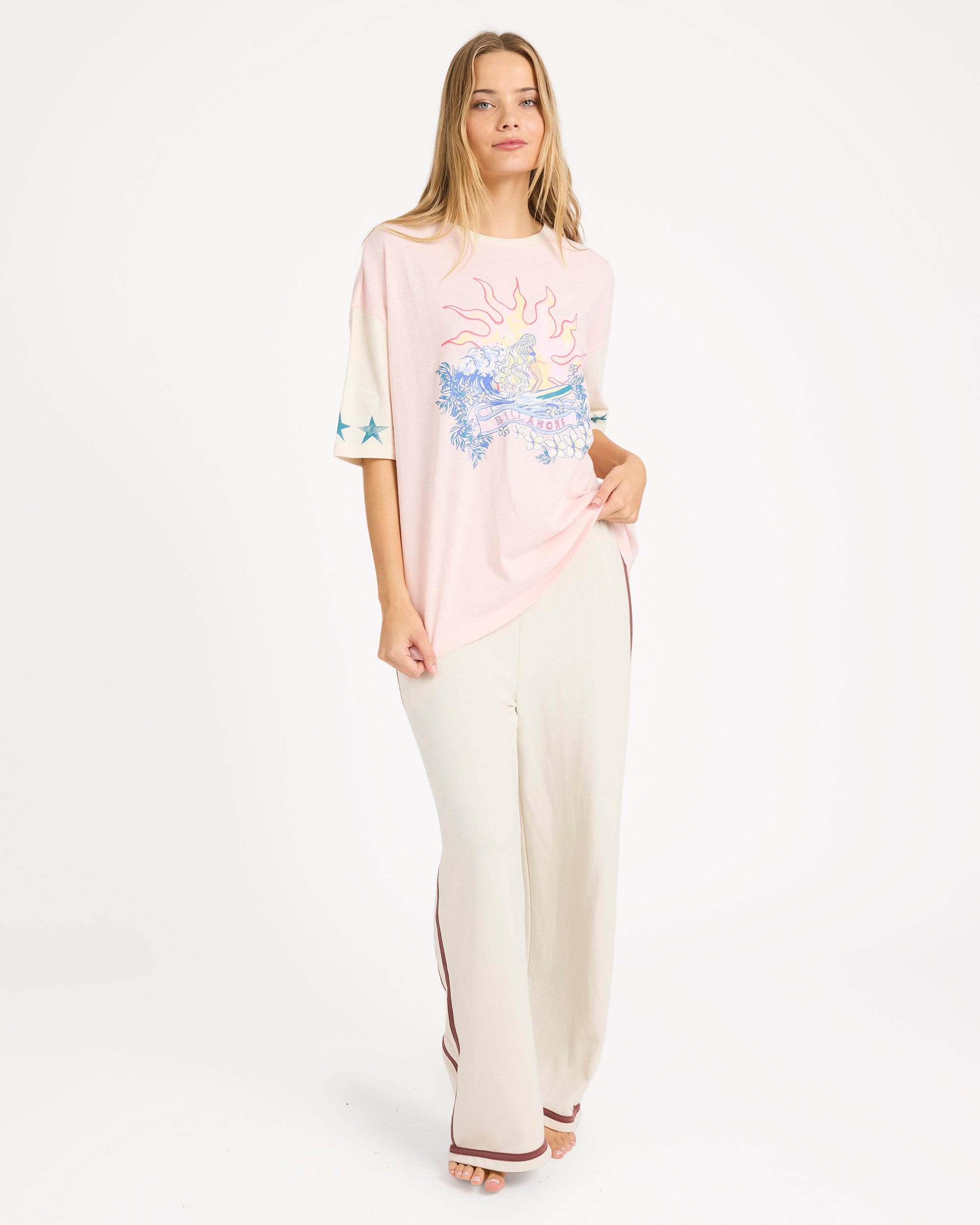 Womens Tropics Co Ringer T-Shirt