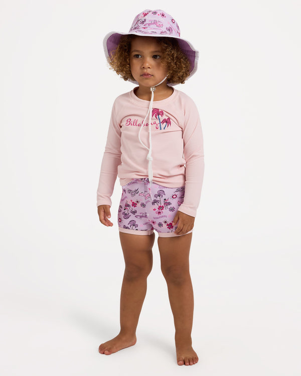 Girls 0-5 Hula Haze Long Sleeve Rash Vest Set
