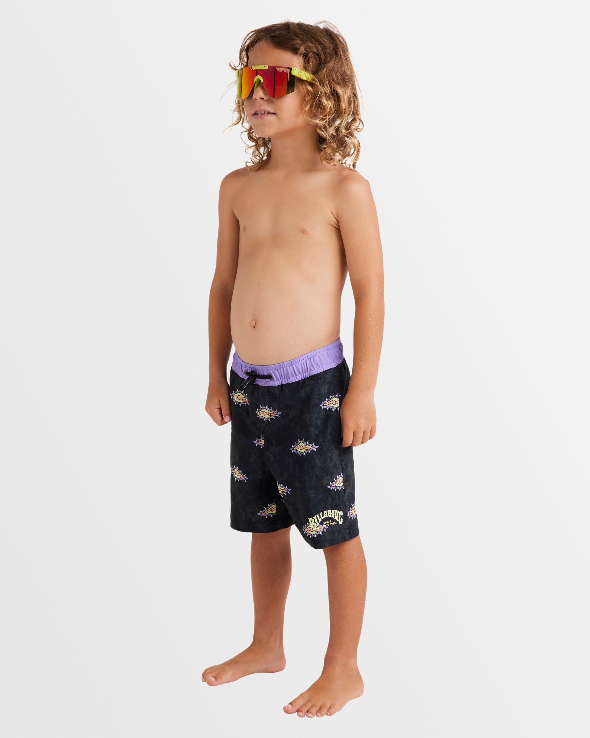 Boys 0-7 Diamond Grit Layback 13" Boardshorts