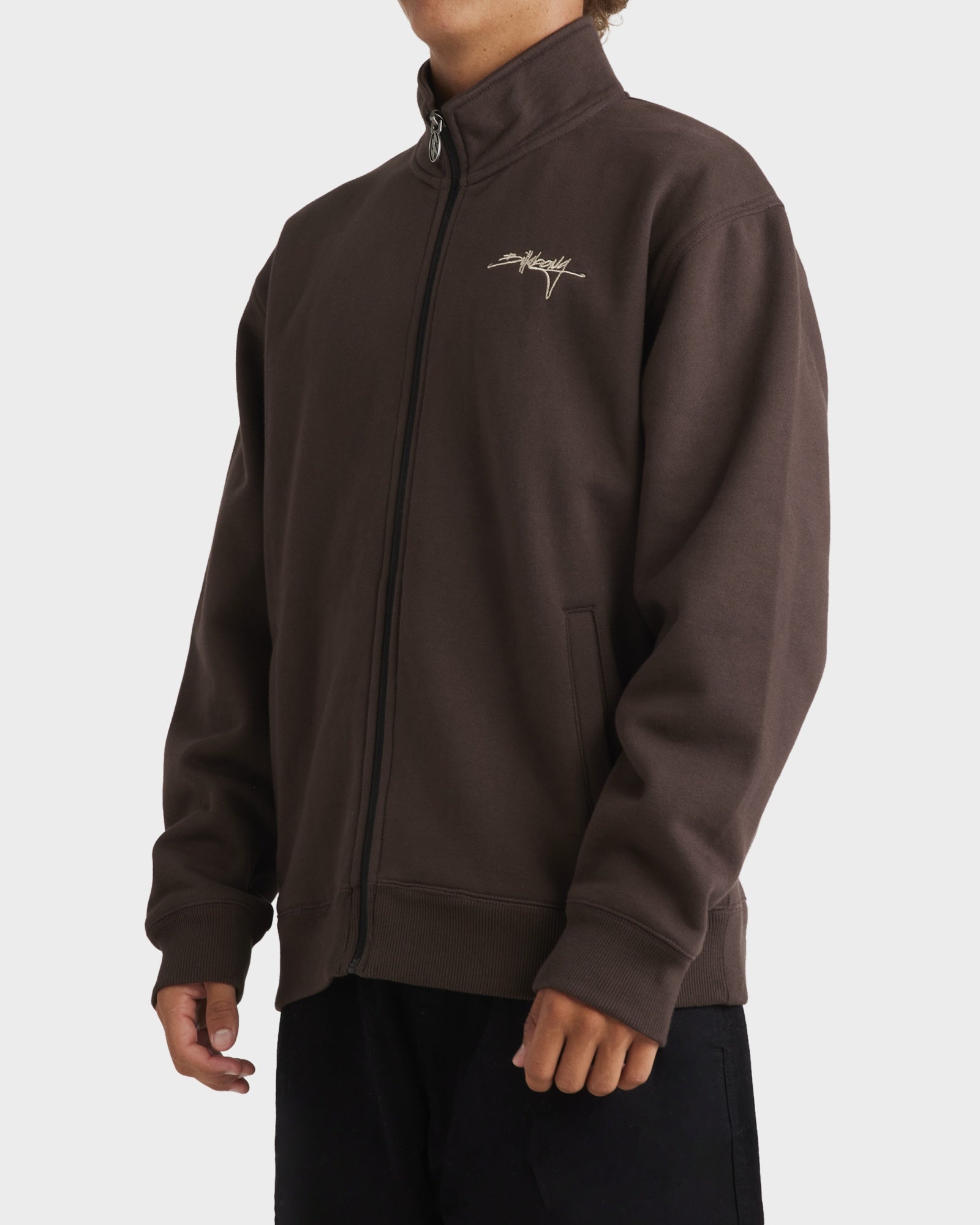 Mens Script Zip Up Hoodie