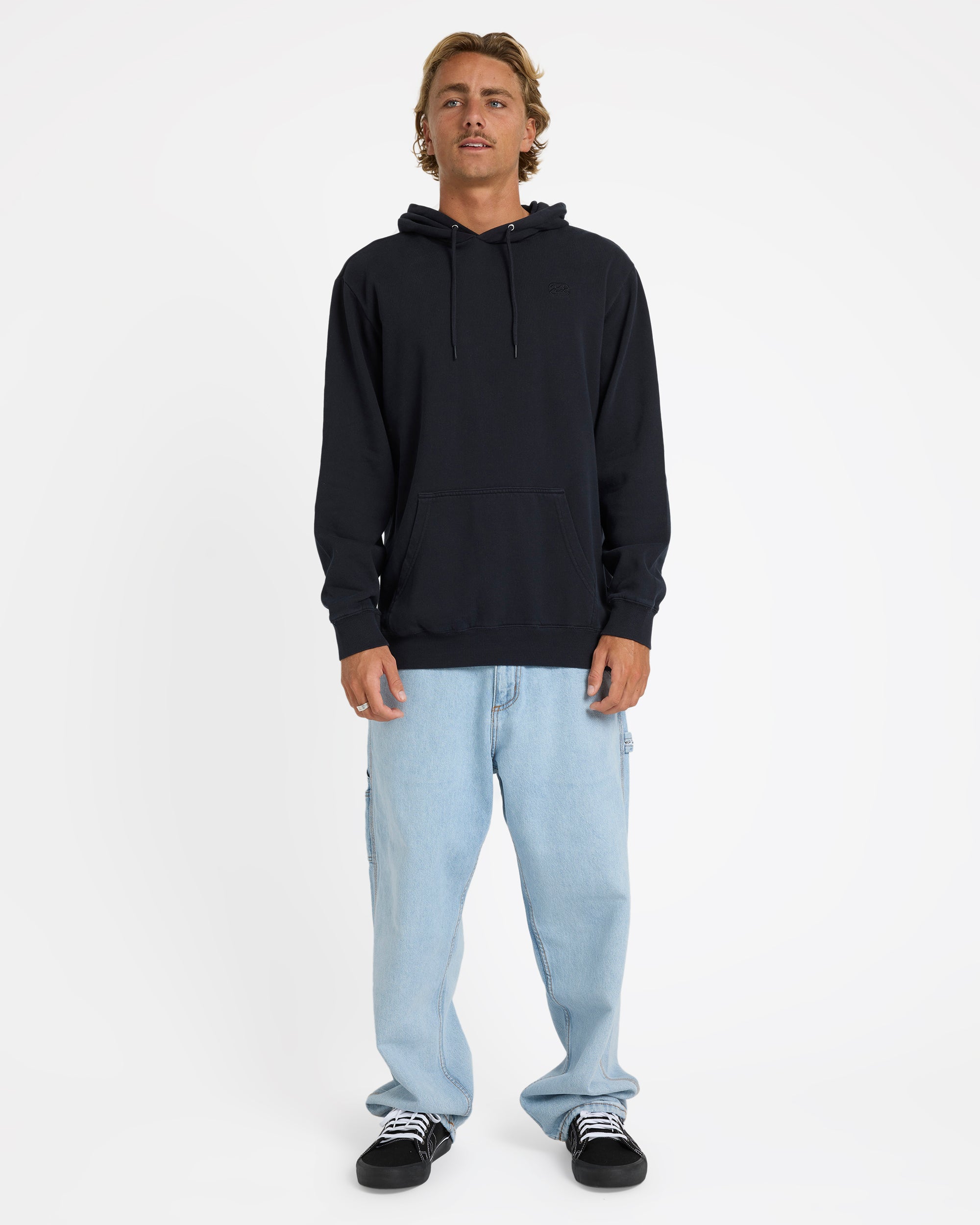 Mens Premium Wave Washed Pullover Hoodie