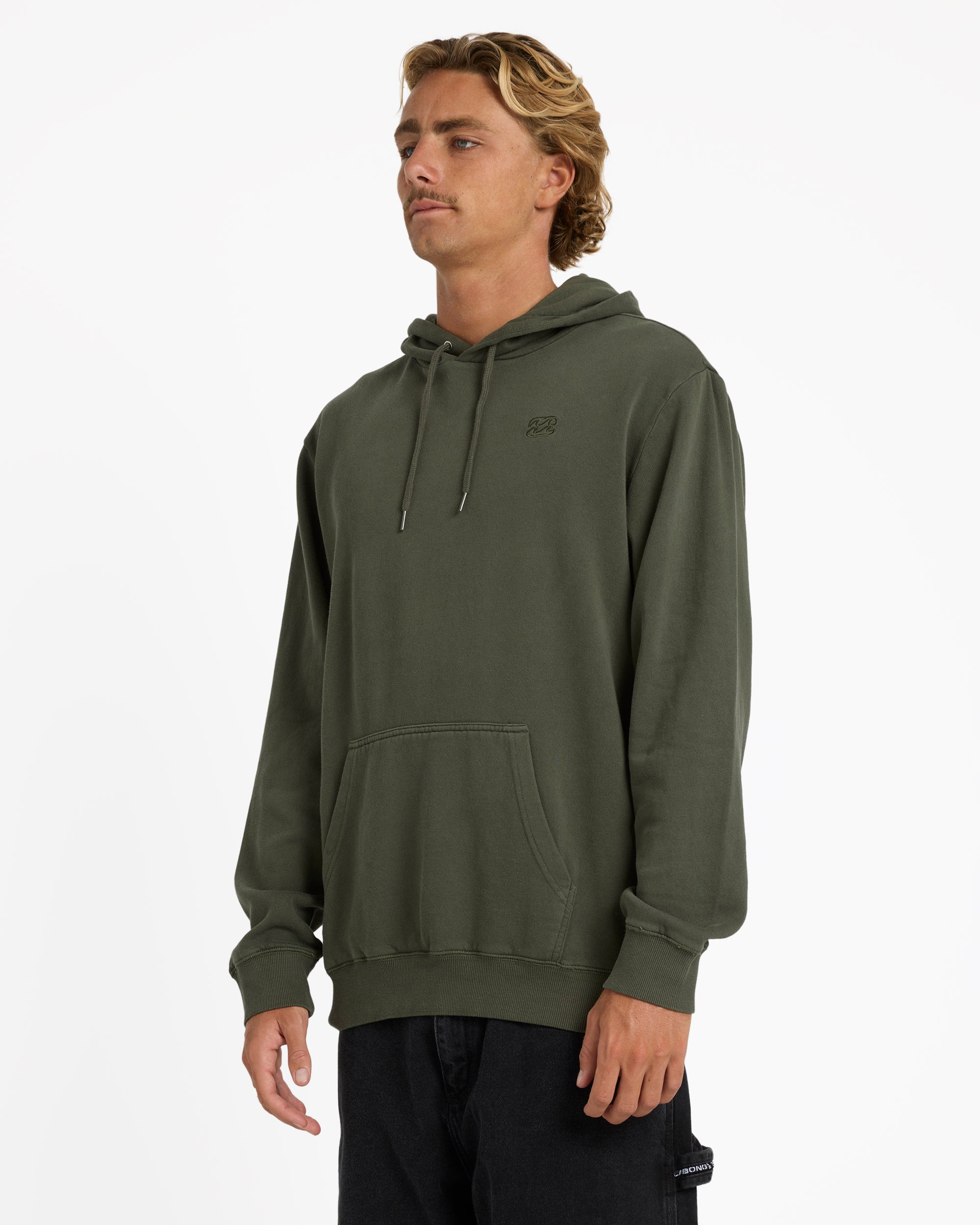 Mens Premium Wave Washed Pullover Hoodie