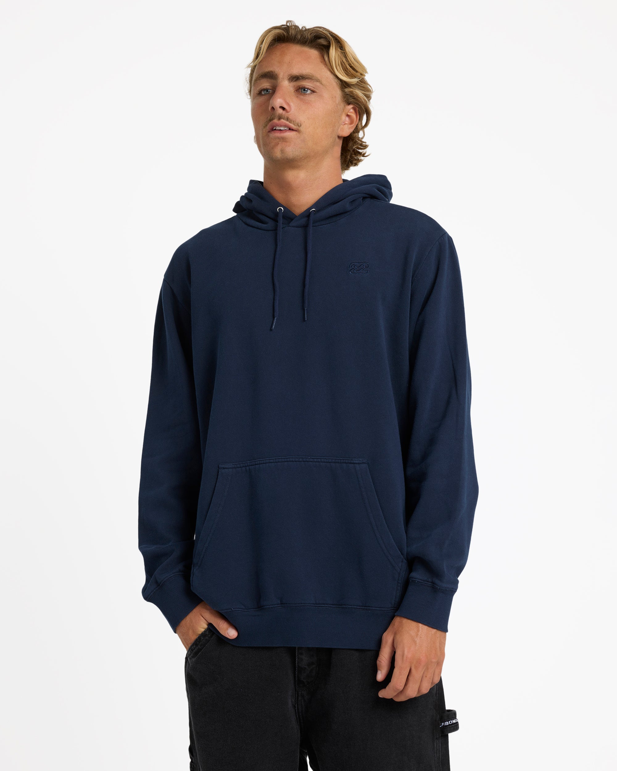 Mens Premium Wave Washed Pullover Hoodie