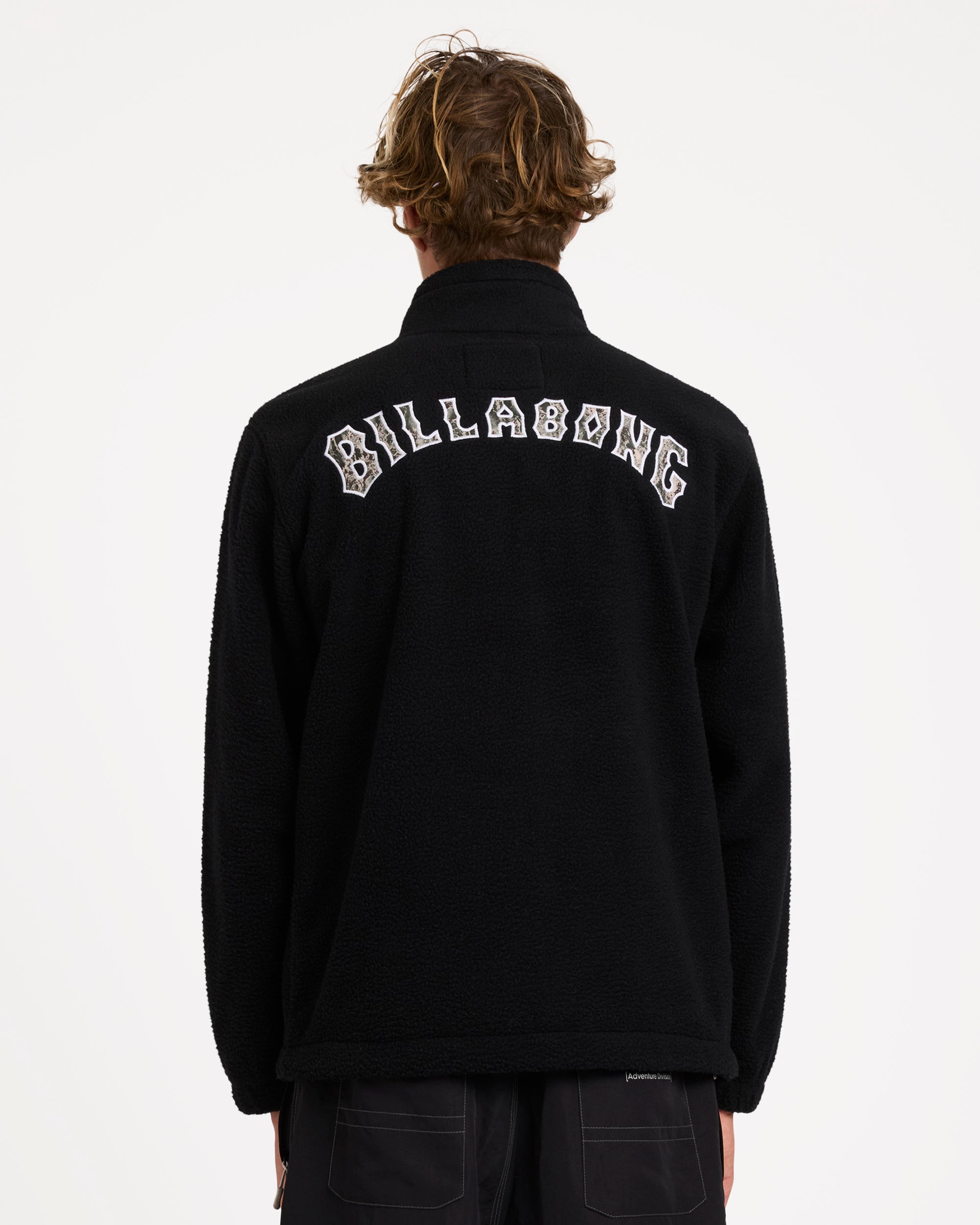 Mens Boundary Mock Neck Fleece Pullover
