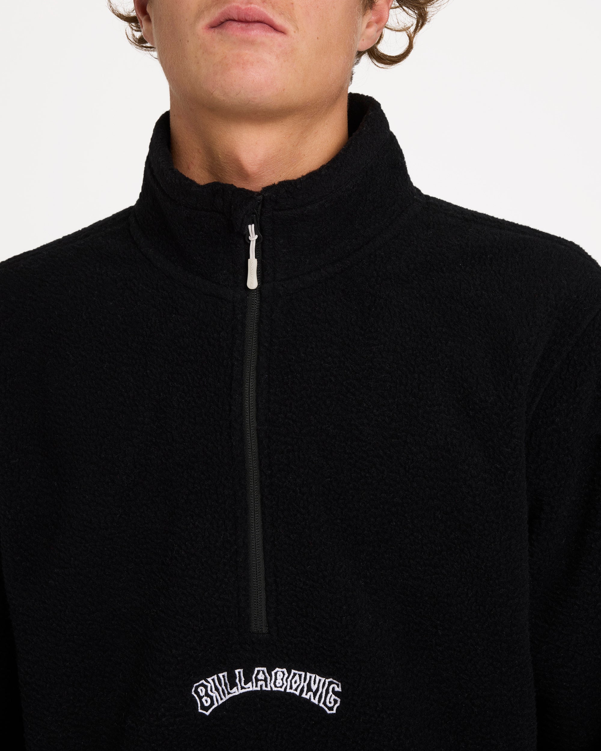 Mens Boundary Mock Neck Fleece Pullover