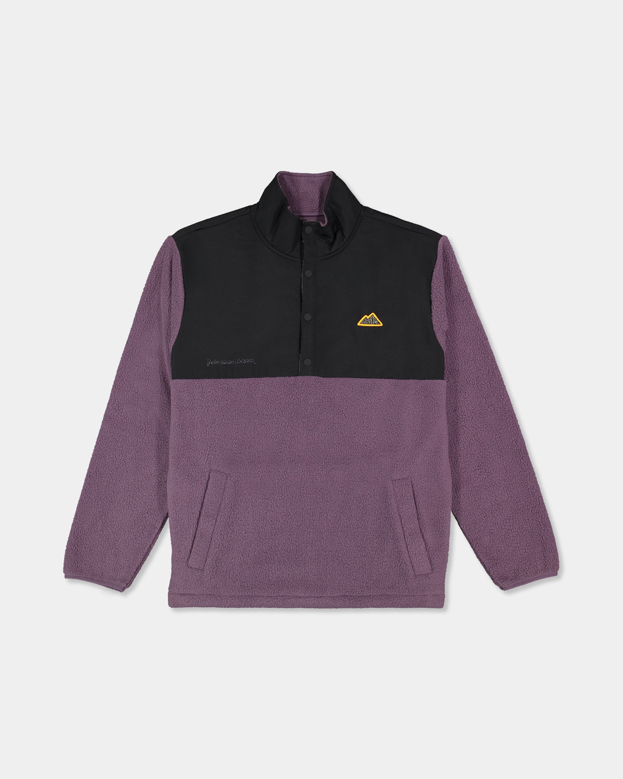 Mens Boundary Mock Snap Fleece Pullover