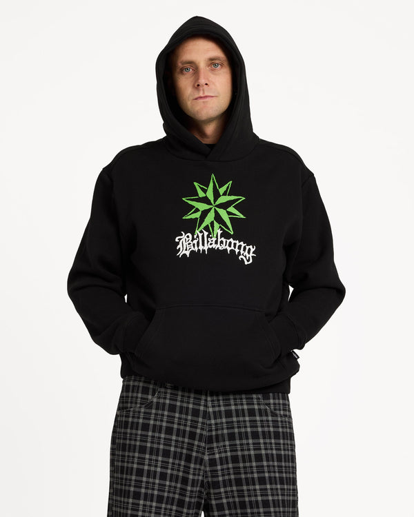 Mens Creed Neon Star Pullover Hoodie