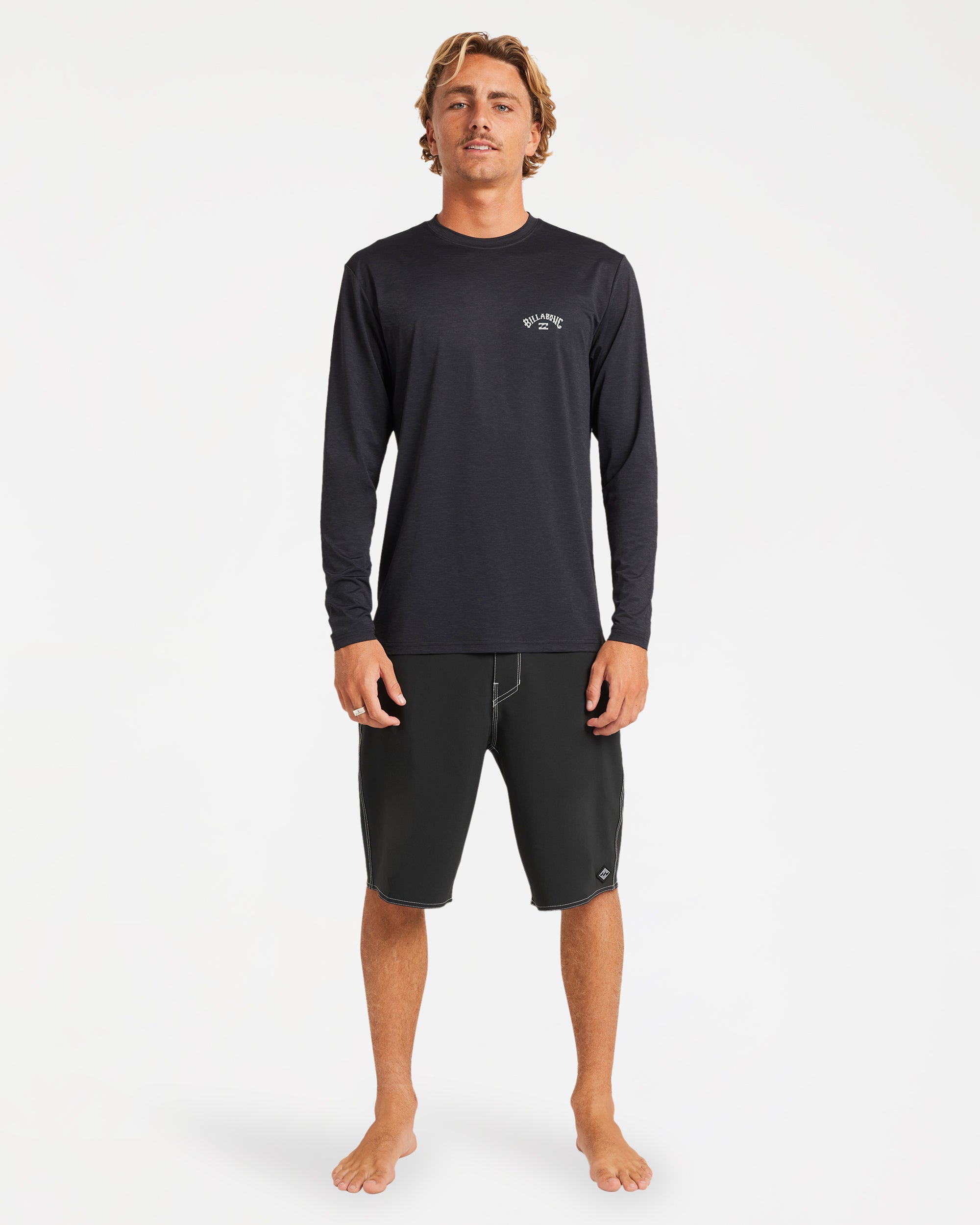 Urban Beach Rash Guard Uomo Manica Corta – Protezione UV 50+ E Antisfregamento – Per Nuoto, Surf, Kayak – Nero/Grigio, Taglie S-XXL
