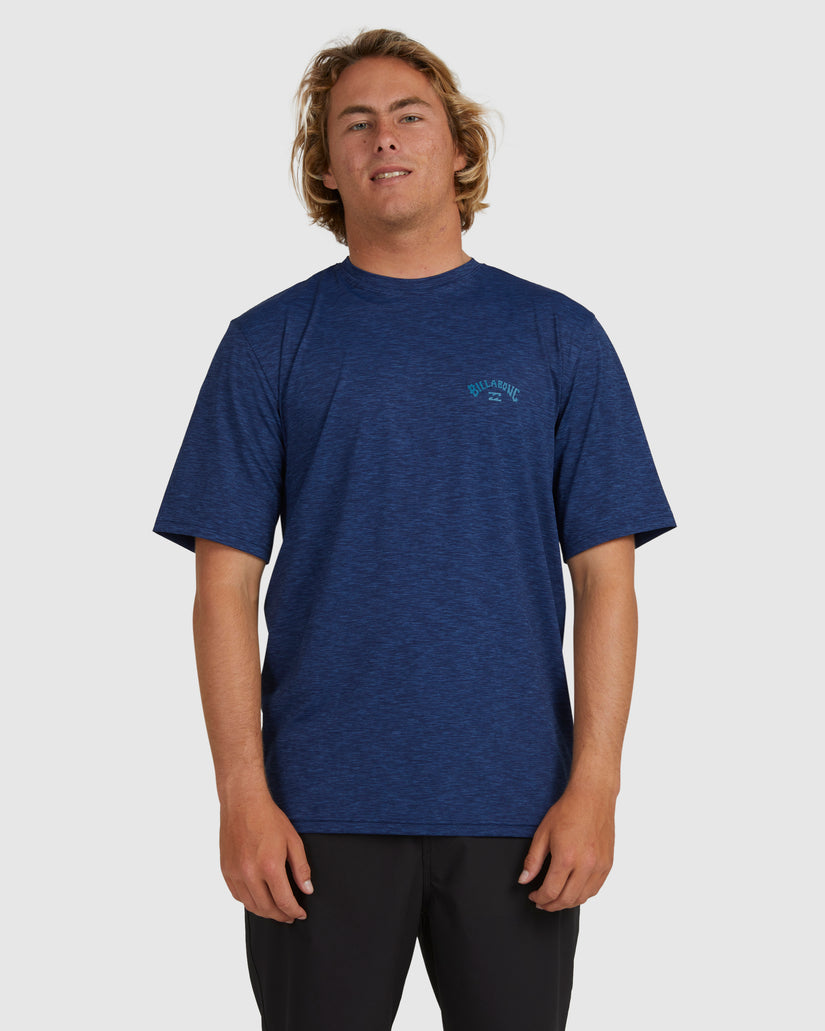 Mens Shoreline Loose Fit Rash Vest - DENIM HEATHER | Billabong AU