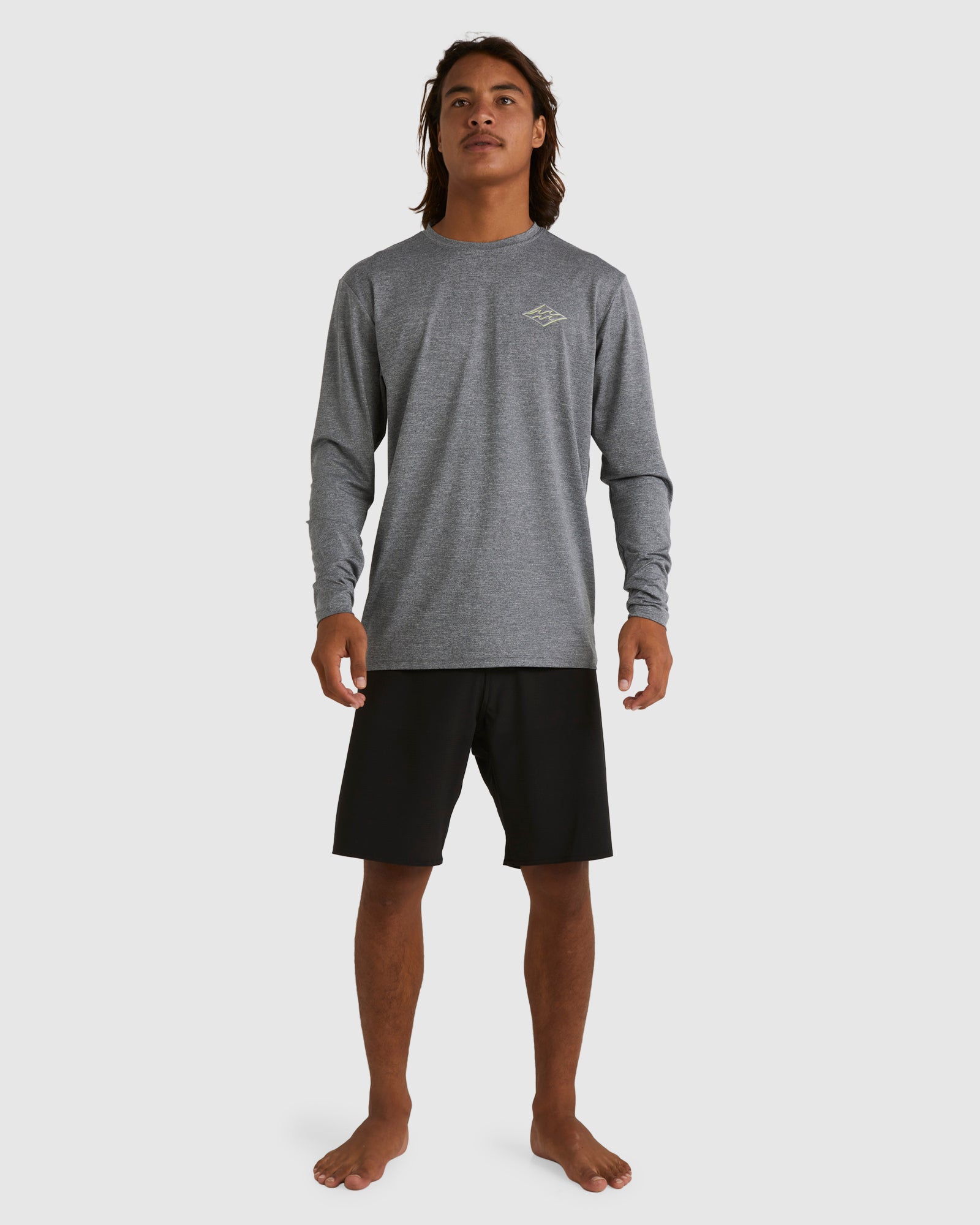 Mens Diamond Shoreline Long Sleeve Rash Vest