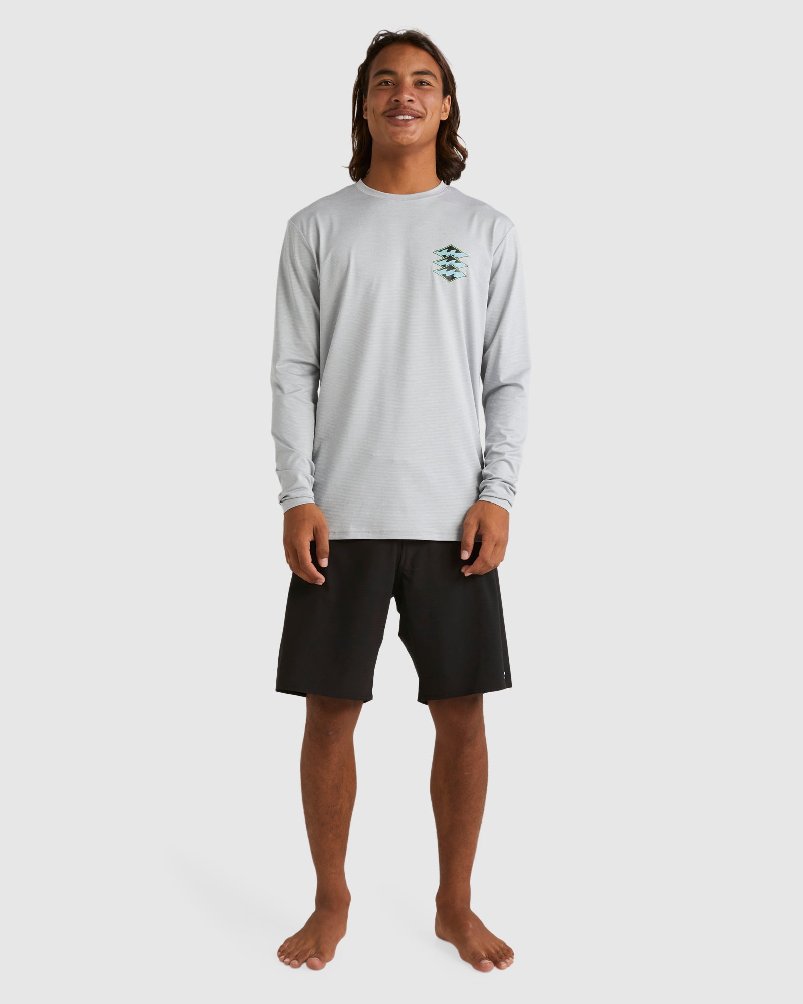 Mens Diamond Shoreline Long Sleeve Rash Vest