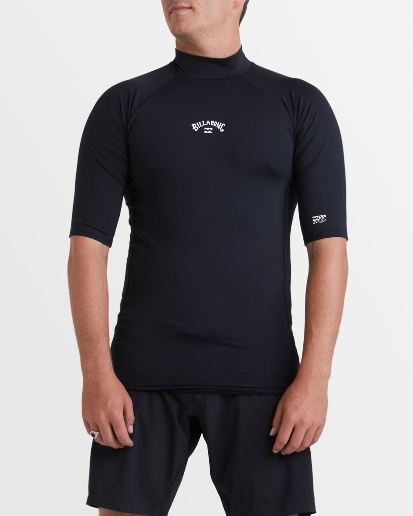 Mens All Day Arch Rash Vest - BLACK | Billabong AU