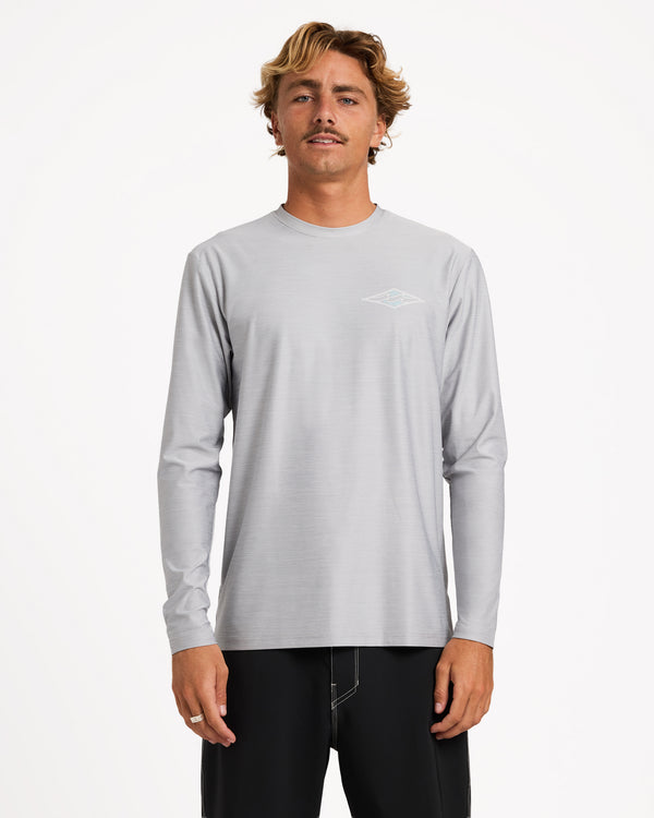 Mens Diamond Shoreline Loose Fit Long Sleeve Rash Vest