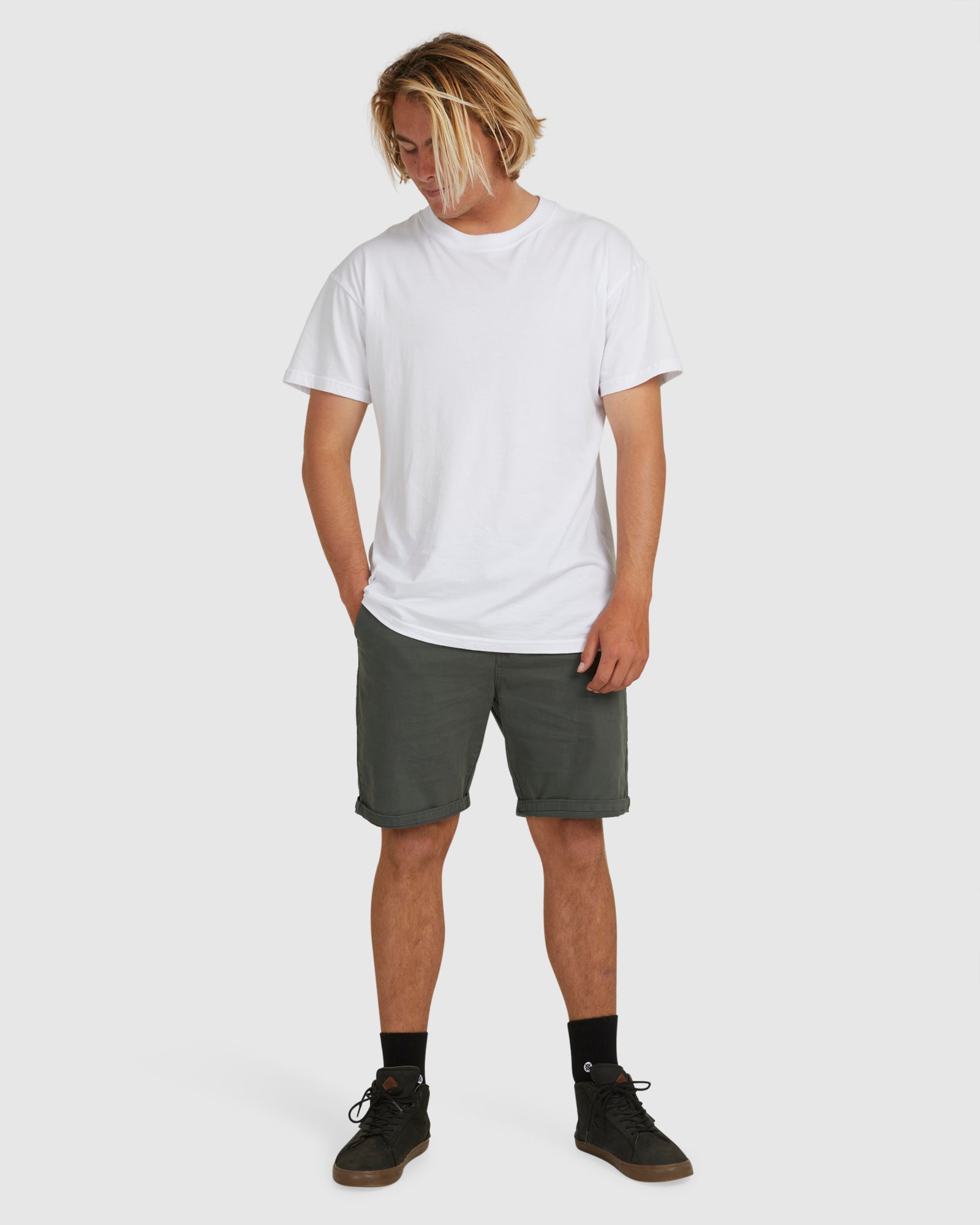 Mens Wave Washed Twill 19" Shorts