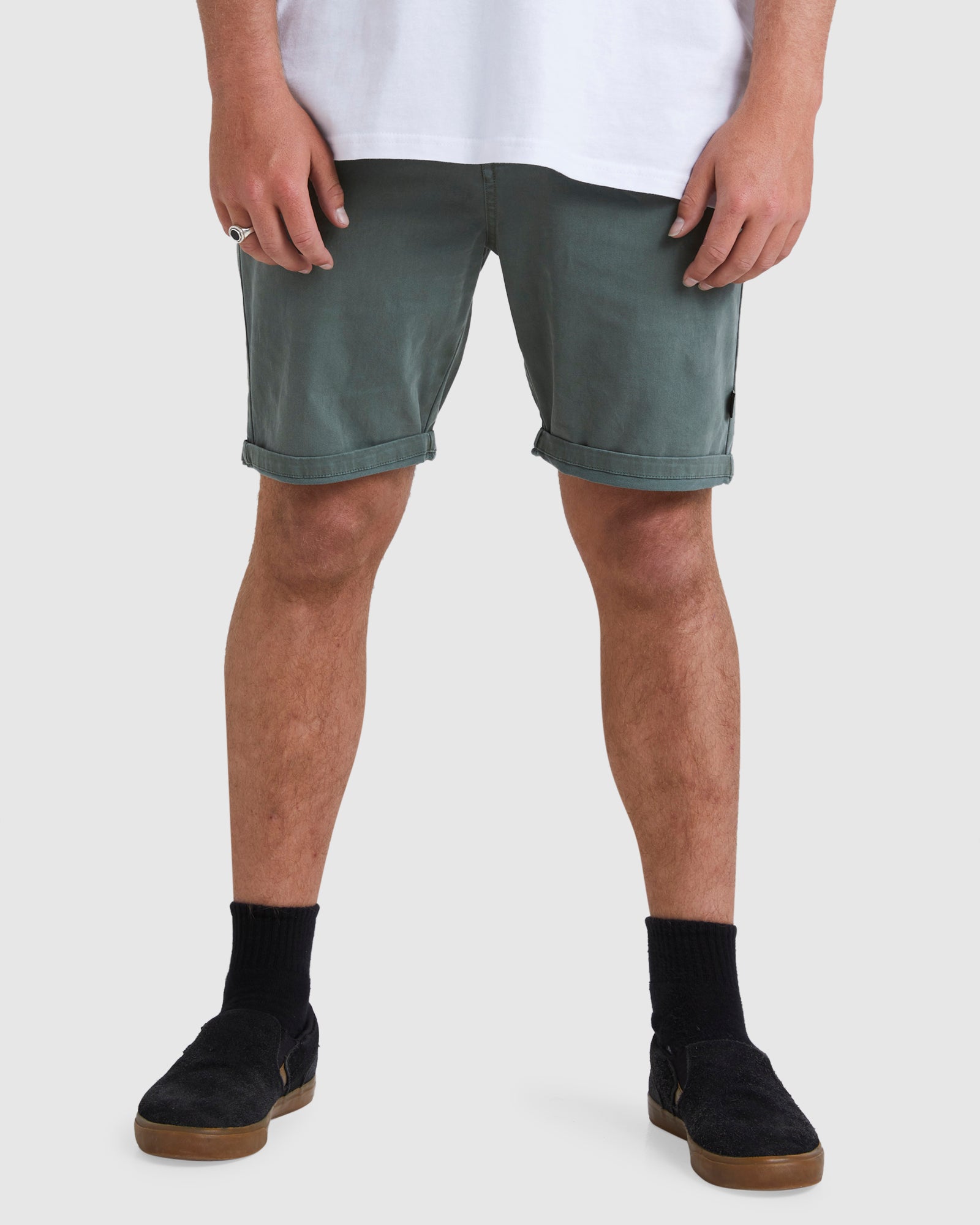 Mens Wave Washed Twill 19" Shorts