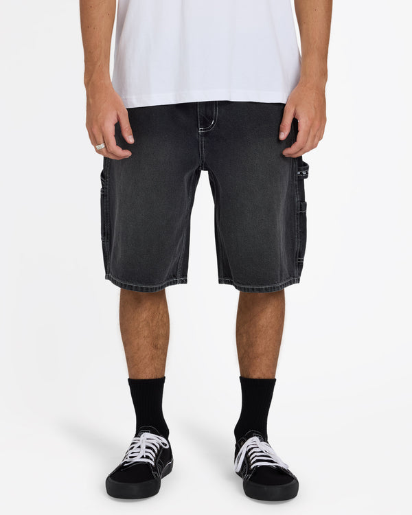 Mens Bad Dog Workwear Denim Shorts