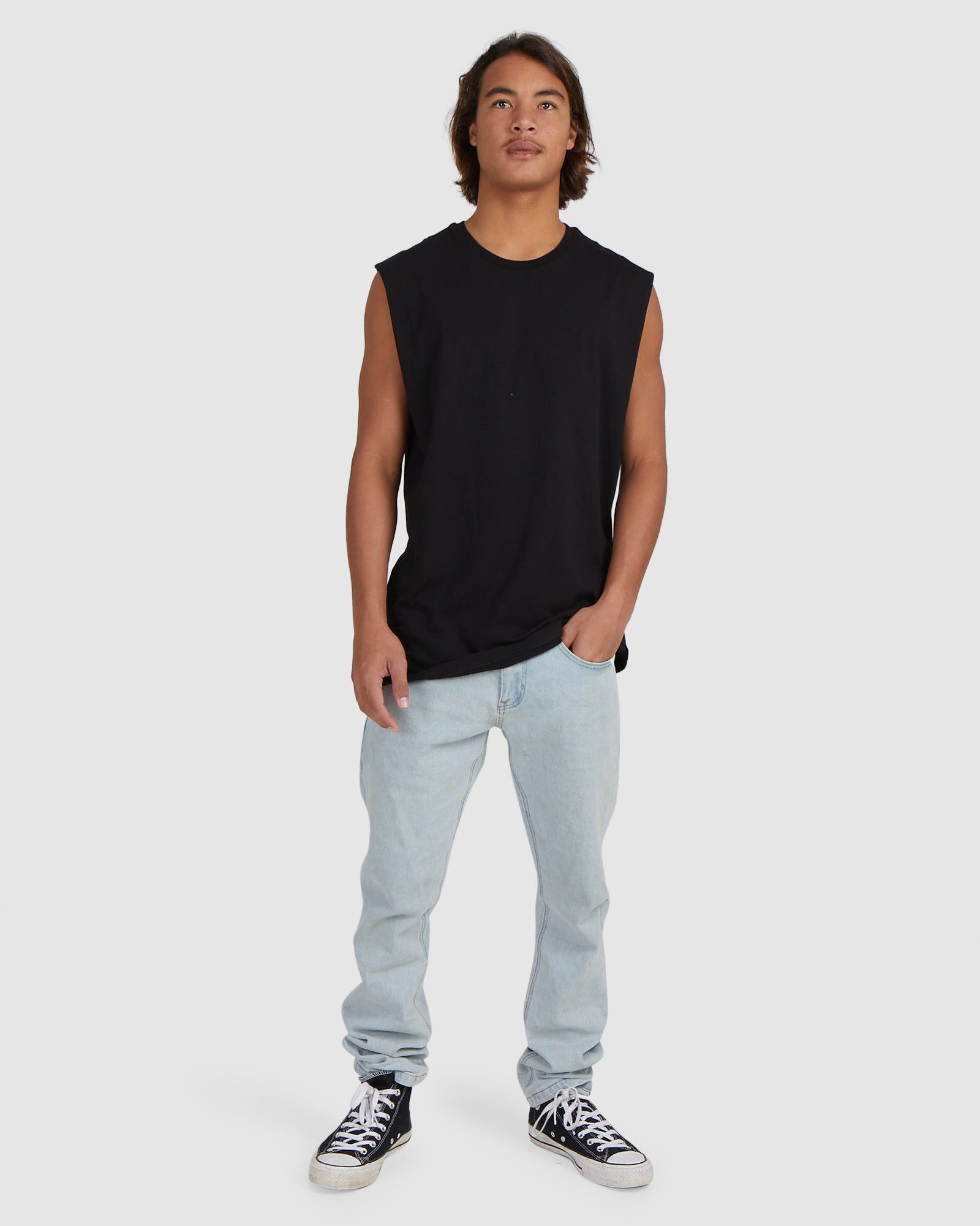 Mens Premium Wave Washed Tank Top